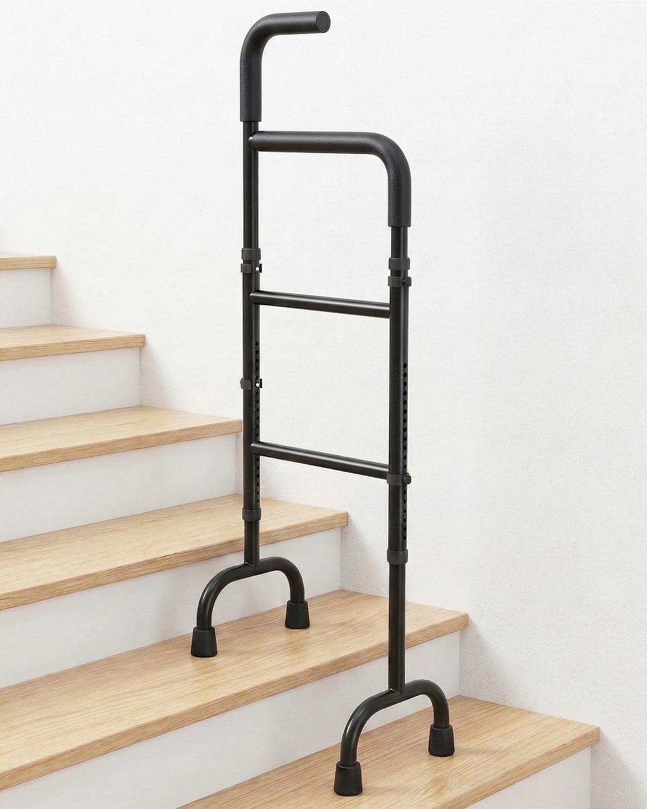 Photo 1 of 20-Level Adjustable Stair Climbing Assist Cane & Elderly Stair Lift Assist with Anti-Slip Handle & Stabilizing Feet, 300lbs Capacity for Seniors, Standard Steps-Patent Pending
