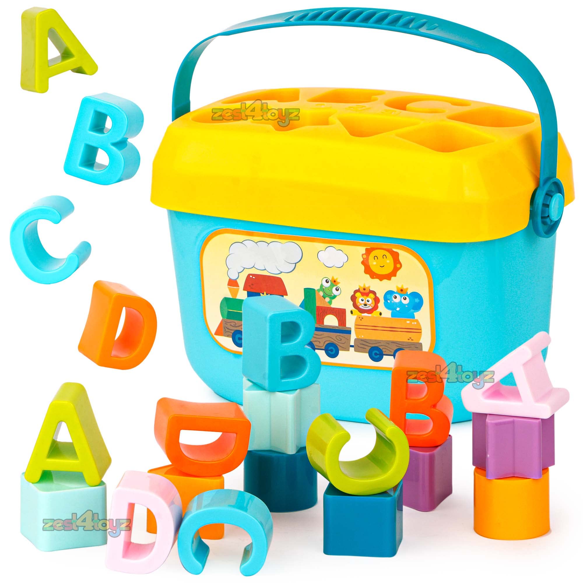 zest 4 toyz 16 Pcs Babys First Block Toy Set, Stacking Cups Blocks Cubes Alphabet and Numbers Color Shape Sorting Early Educational Toddlers Toy (B07YZN7WBW) Amazon Price History, Amazon Price Tracker