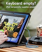 Vista 6 de HOU Funda con teclado para iPad de 10ª generación/iPad de 11ª generación de 11 pulgadas A16 2025 – Folio inteligente, ultra delgada, carga