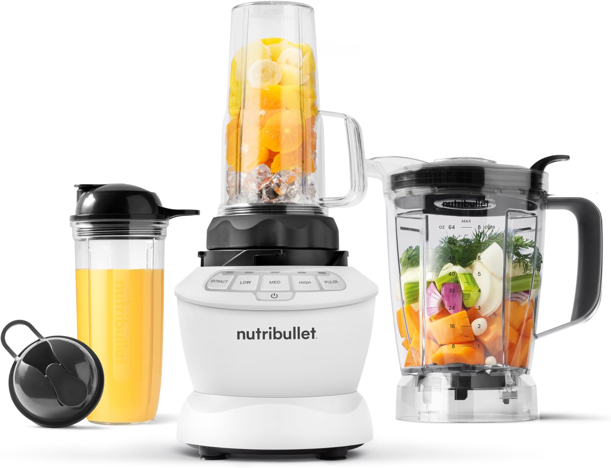 1200W Full Size Blender Combo - Matte White