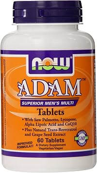 Now Foods ADAM Superior Mens Multiple Vitamin, Superior 60 Tabs Pack of 3
