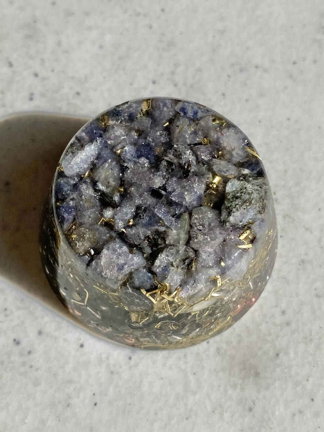 Rise PerspectiveIolite Orgone Generator Energy Accumulator 528Hz/7.83Hz/Advance Harmonics Many Beautiful Ingredients and Colors!! (Iolite)