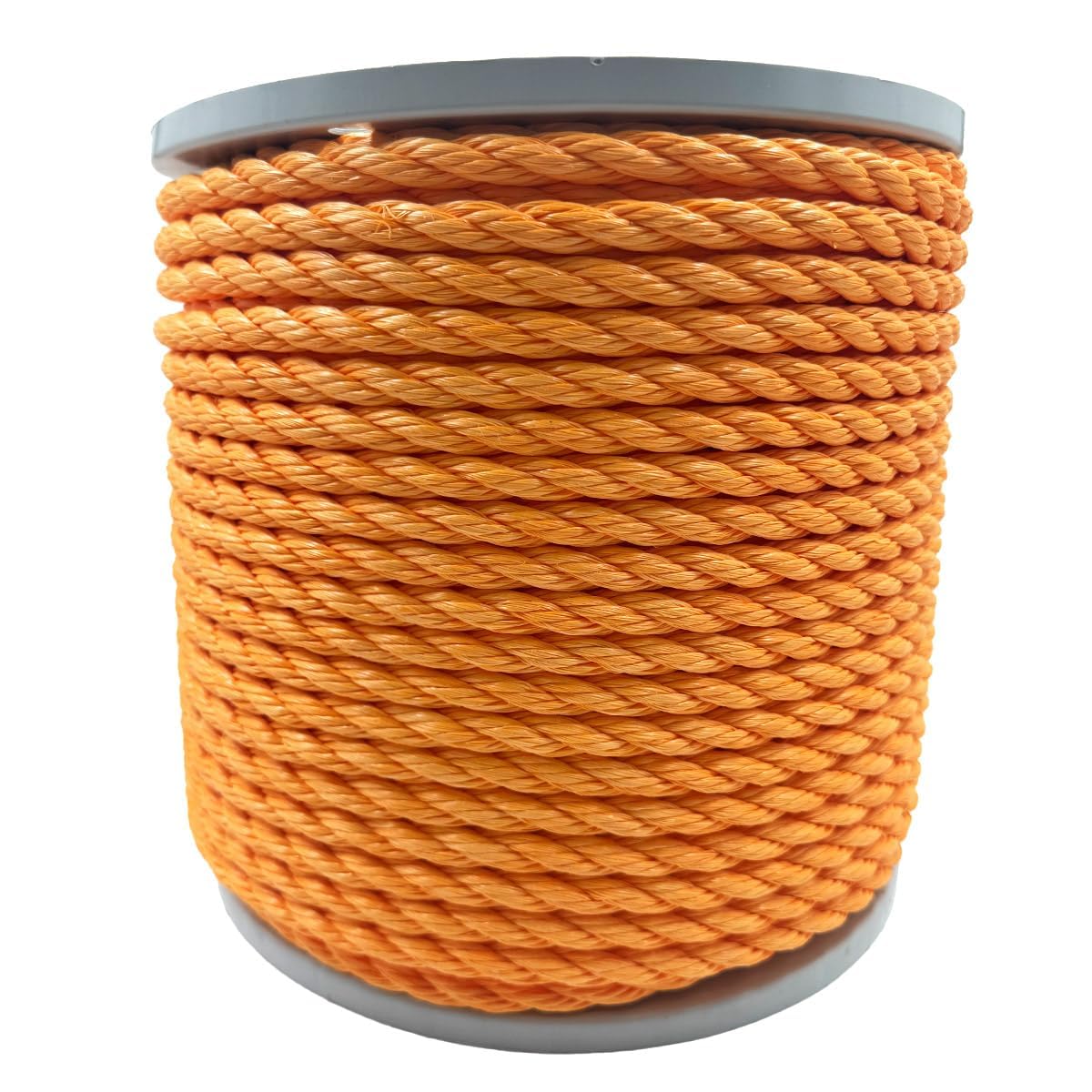 Heavy Duty PP/Polyester/Nylon Rope on Spool, Orange, 1/2inX400FT