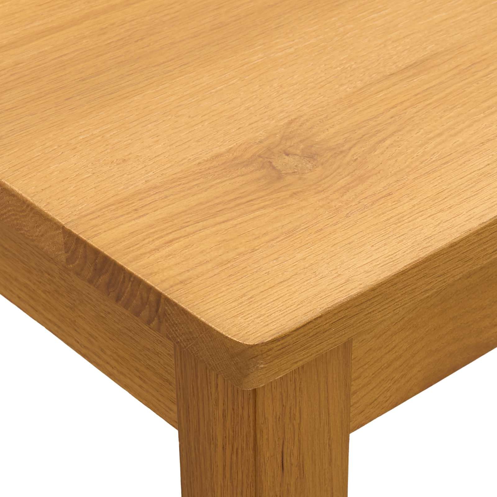 Stół do jadalni z litego drewna dębowego 110 x 75 x 75 cm, prostokątny stół kuchenny ze stabilnymi nogami do jadalni i salonu