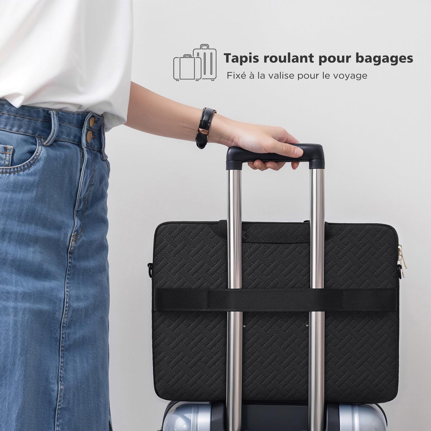 NIDOO 17,3 Pouces Sac à Bandoulière Sacoche Ordinateur Portable Sac à Main Mallette pour 17.3" ThinkPad P17 / IdeaPad 3 / Legion 5 5i / ENVY Laptop 17 / ZBook Fury 17.3 G8/ ZenBook Pro 17/ ProBook 470