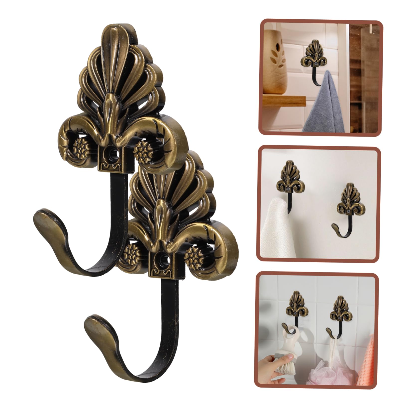 Amazon.co.jp: HOOTNEE 2個アンティークフック ヴィンテージ コート