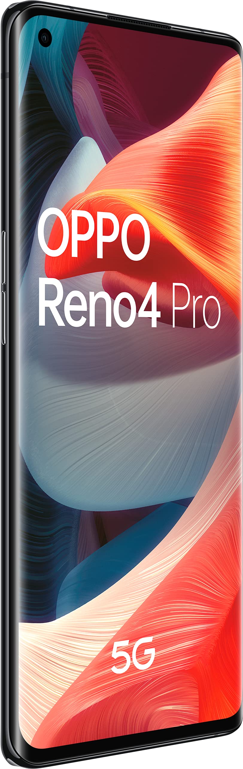 OPPO Reno4 Pro Smartphone 5G, 172g, Display 6.5" FHD+ AMOLED, 3 Fotocamere 48MP, RAM 12GB ROM 256GB non Espandibile, Batteria 4000mAh, Ricarica SuperVOOC 65W, Dual Sim [Versione Italiana] Space Black