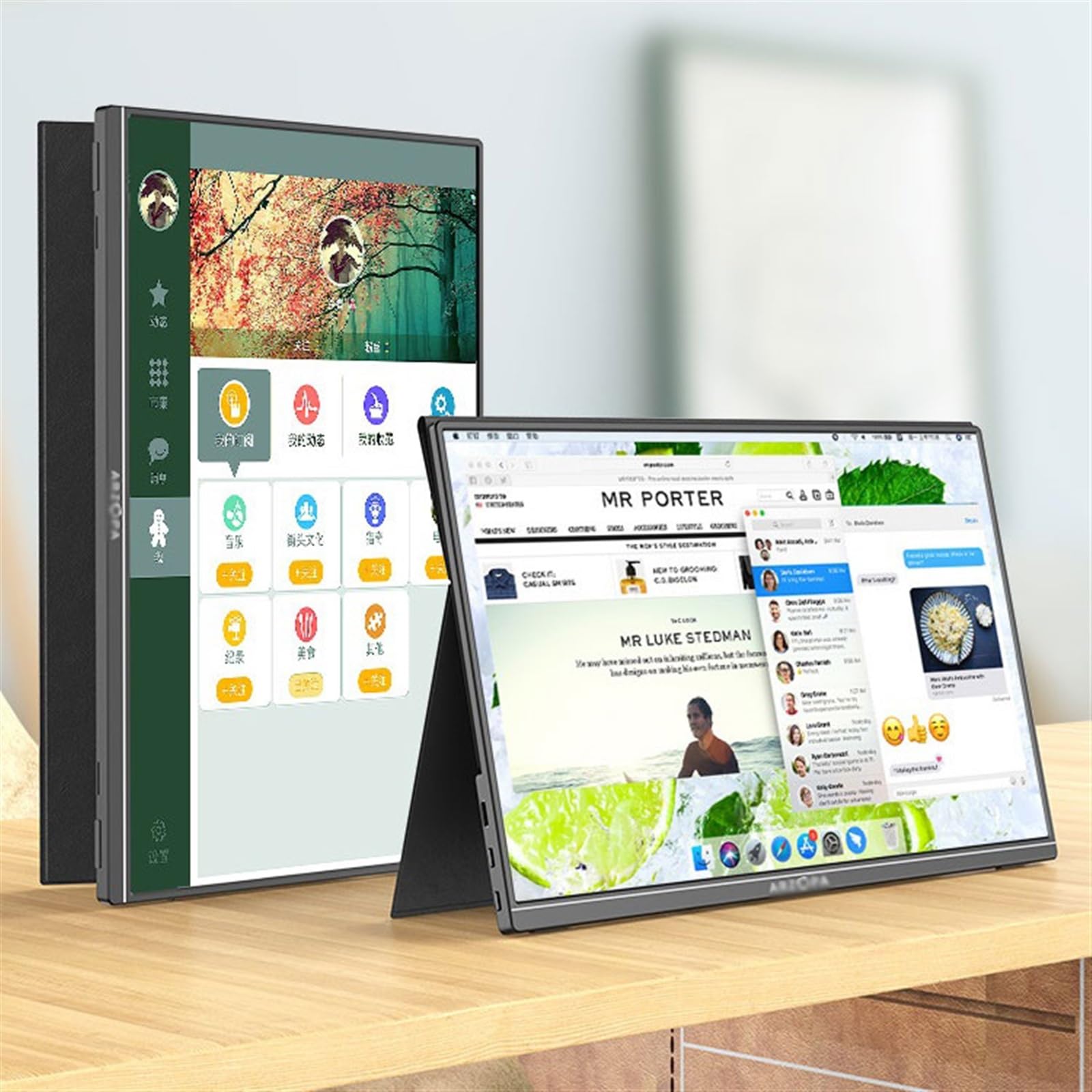 Monitor przenośny 17.3-calowy ekran zewnętrzny IPS 60 Hz dodatkowy laptopa FHD 1920 * 1080 rozdzielczość rozszerzenia konsoli do gier Monitor do laptopa