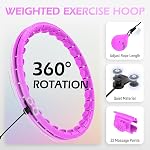 JLoibao Cercle de Hula pondéré avec 26 Liens(56 Inch) pour les adultes Perte de poids, Infinity Fitness Hoop Plus Taille, pour les femmes Smart Équipement d'exercice
