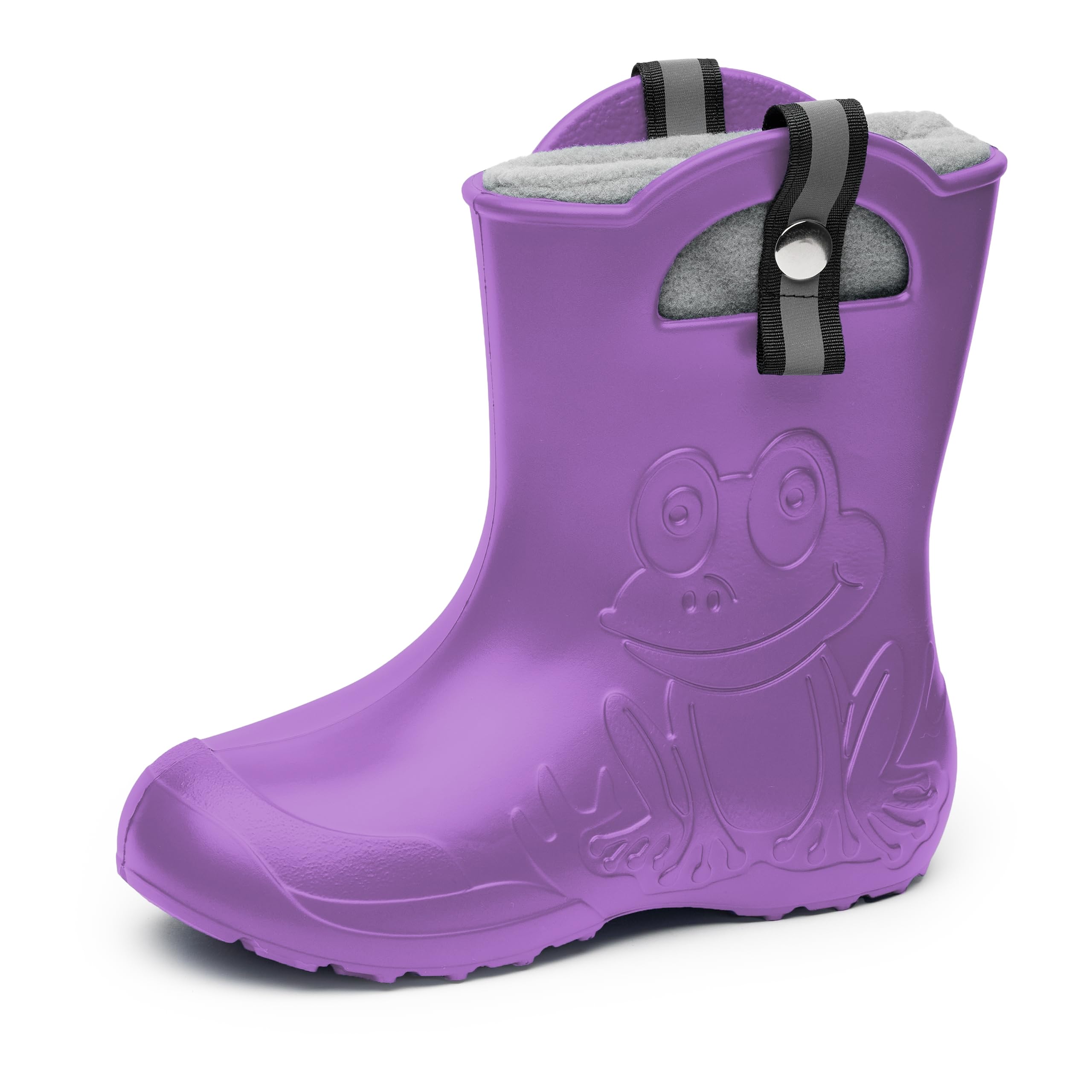 Ladeheid Kinder Federleichte Gummistiefel Thermo Fütterung Mädchen Jungen rutschfest Regenstiefel Kinder Regenschuhe LA-CA-Frog245