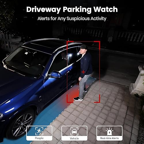 Miniatura 5 de Cámaras de seguridad solar AOSU inalámbricas para exteriores - Cámara de seguridad para el hogar de 3K 5MP, vista panorámica de 360°, cámara