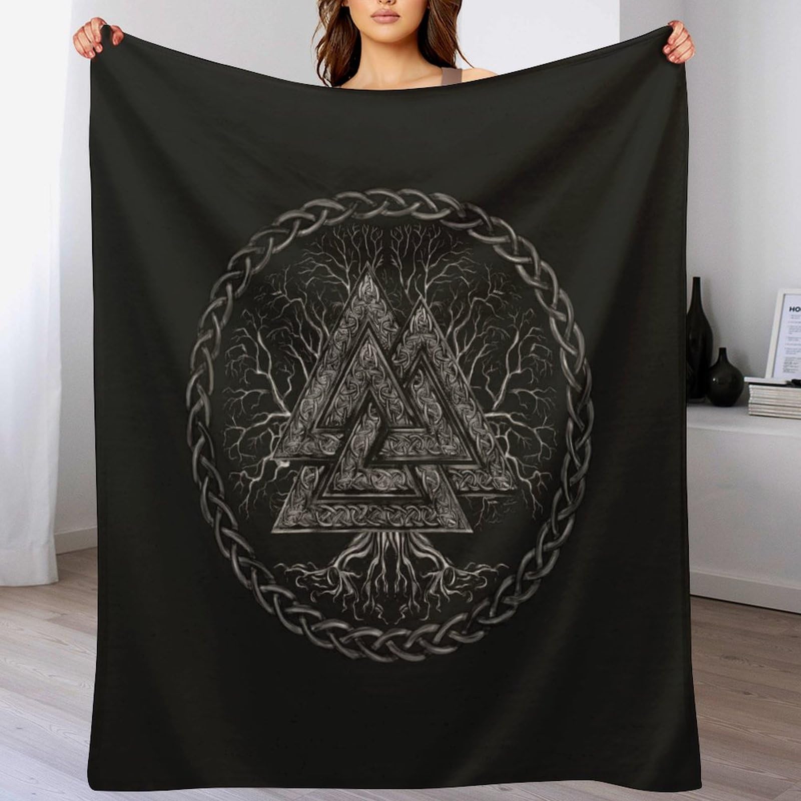 Couverture viking jeté de lit flanelle plaid canapé 140x180cm