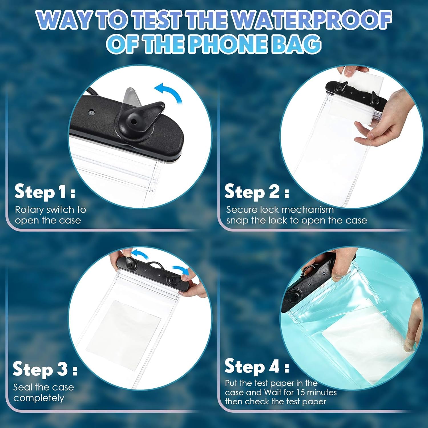 32 Stück Universal wasserdichte Handy-Taschen Klar Handy Dry Tasche mit Lanyard Outdoor Strand Schwimmen Schnorcheln Tasche Unterwasser Hülle für Smartphone bis 17,5 cm