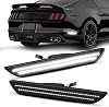 LED Side Marker Lights for Ford Mustang 2015-2023, Smoked Lens White Fender Reflector Lamps, Rear Car LED Lights for Exterior Styling, 2PCS