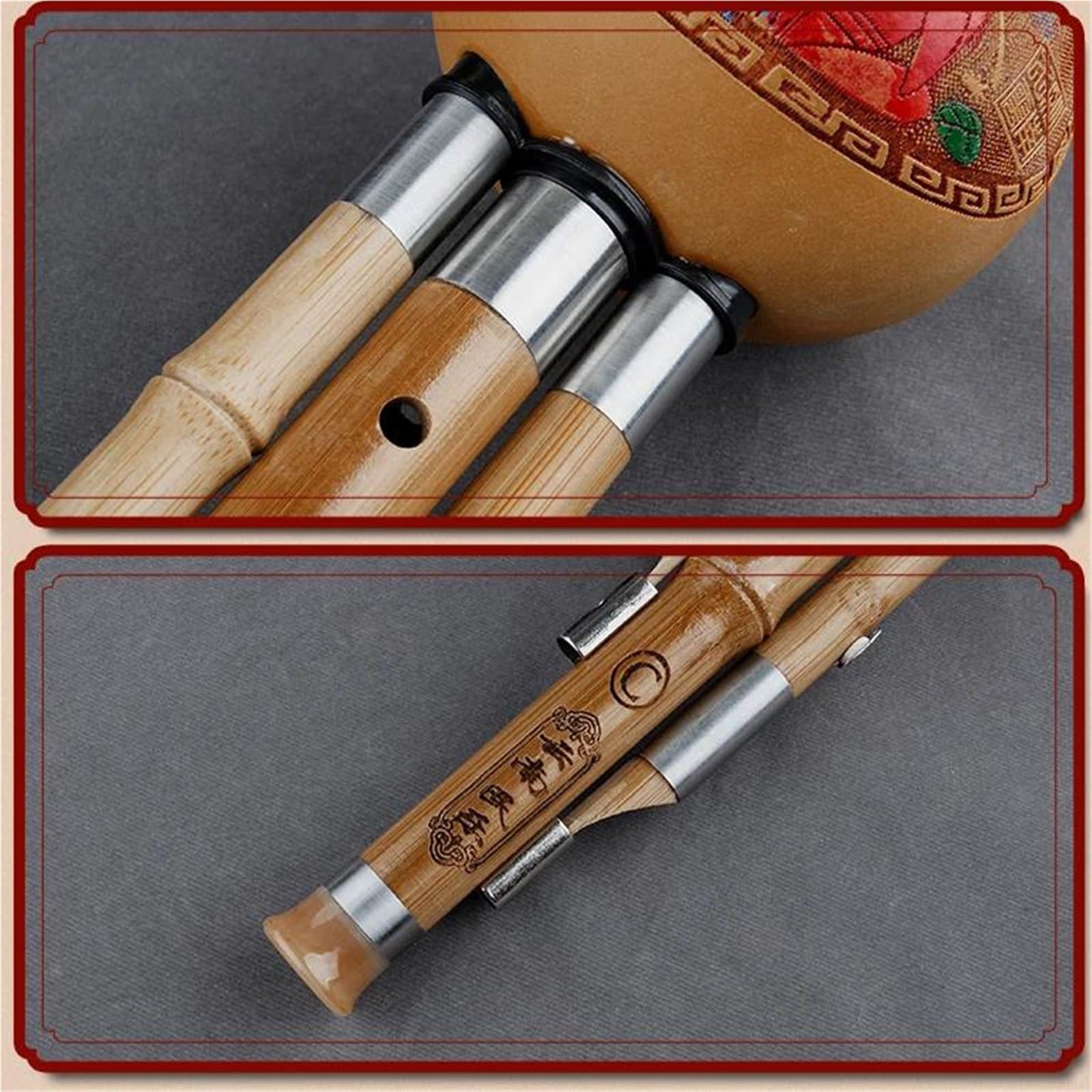 Flauta De Calabaza De Bambú Profesional Hecha A Mano Hulusi En Clave Sib Do Con Estuche Para Principiantes(BB Key)