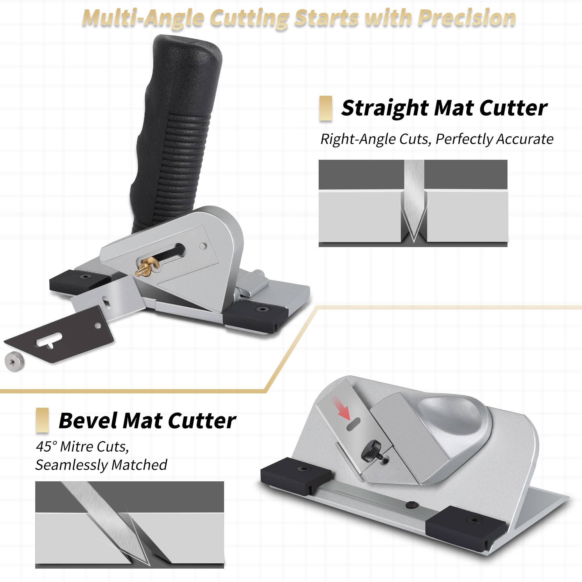 104 cm Compact Passepartoutcutter kompakter Elite-Mattenschneider zum Einrahmen, Brettmontierter Schneider