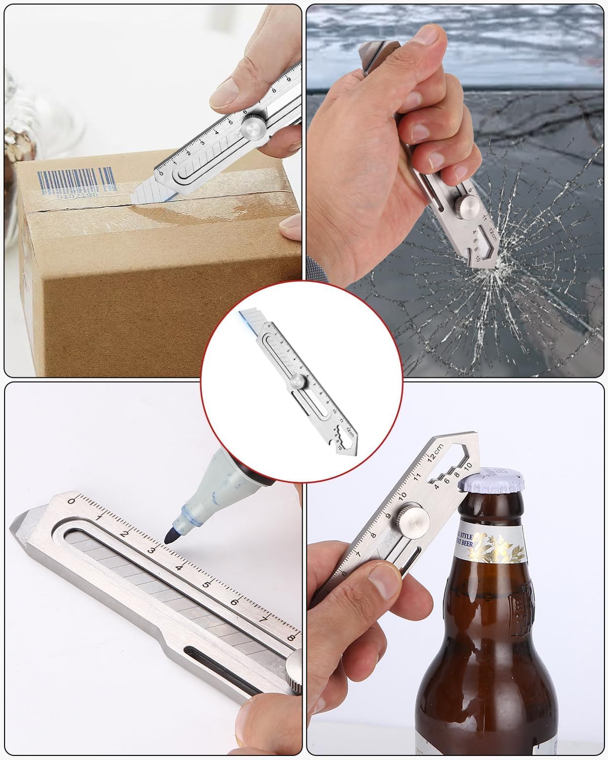 Kelexx 6-in-1 Professional Safety Retractable Utility Knife – Multi-Functional Carpet Cutter & Box Opener for Home, Office, DIY, Heavy Duty Tasks - Image 2 thumbnail