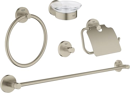 Miniatura 6 de Grohe Essentials - Juego de baño principal, 5 en 1, cromo Starlight