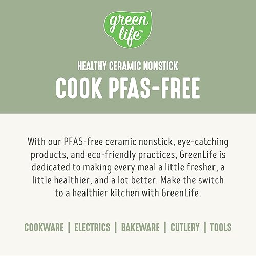 Miniatura 11 de GreenLife Olla arrocera con olla antiadherente extraíble sin PFAS, 3 tazas sin cocinar6 tazas cocidas, diseño de una sola interrupción, función de