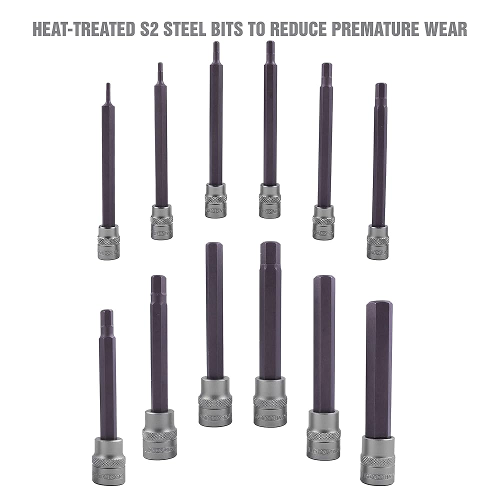 usa ⭐︎ OEMTOOLS 23903 12 Piece Metric Magnetic Long Hex Bit Socket