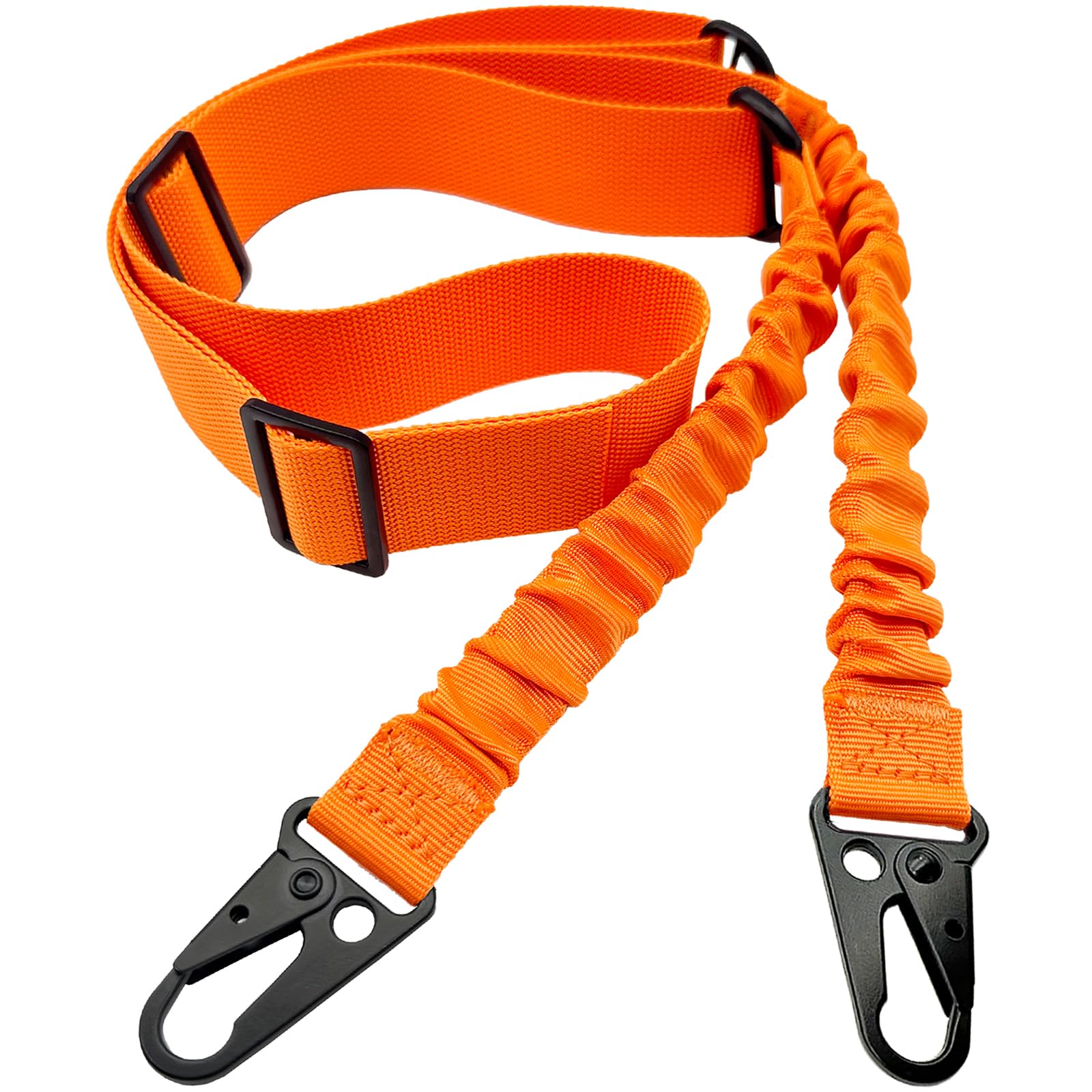 2 Point Rifle Sling with HK Hook and 2 Mlok QD Mounts, Gun Sling and ar Strap Length Adjustable with Elastic Bungee, Wrench for Outdoor Activities and Hunting