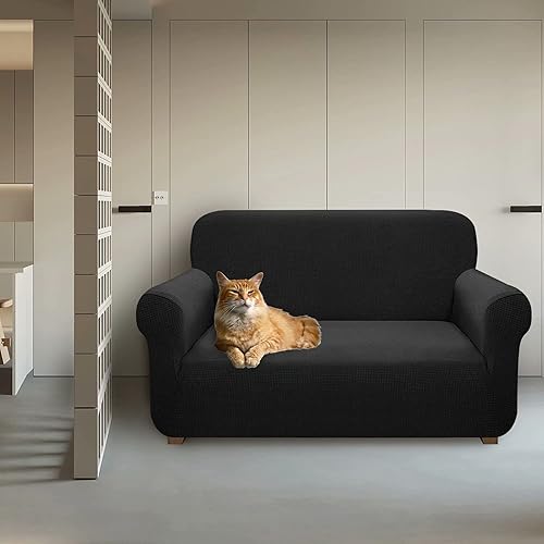 Miniatura 2 de Petrilife Funda impermeable de alta elasticidad para sofá biplaza, súper suave, lavable, protector de muebles para perros, gatos y mascotas (M,