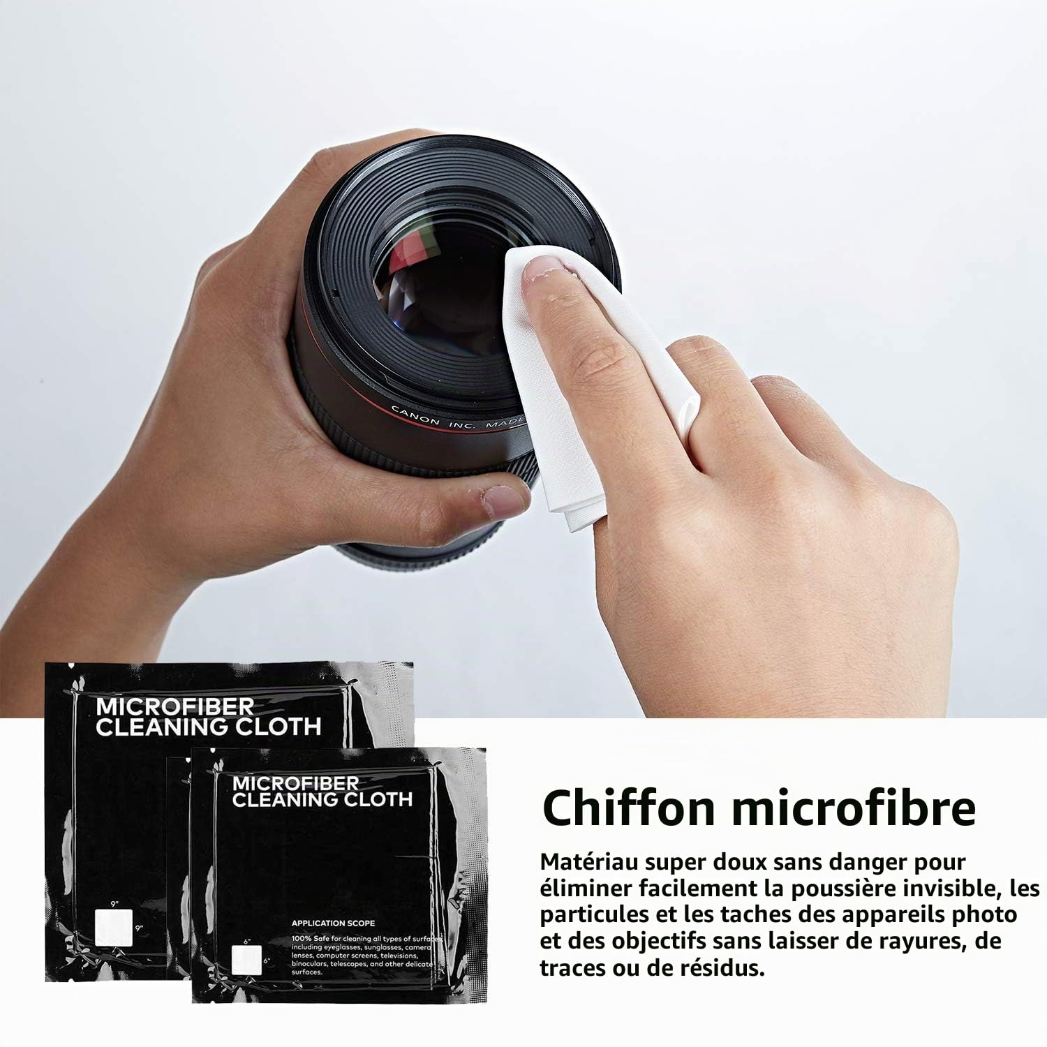 Kit de Nettoyage pour appareils Photo Reflex numériques avec tampons de Nettoyage APS-C, Chiffons en Microfibres, Stylo de Nettoyage d'objectif, pour Les objectifs d'appareils