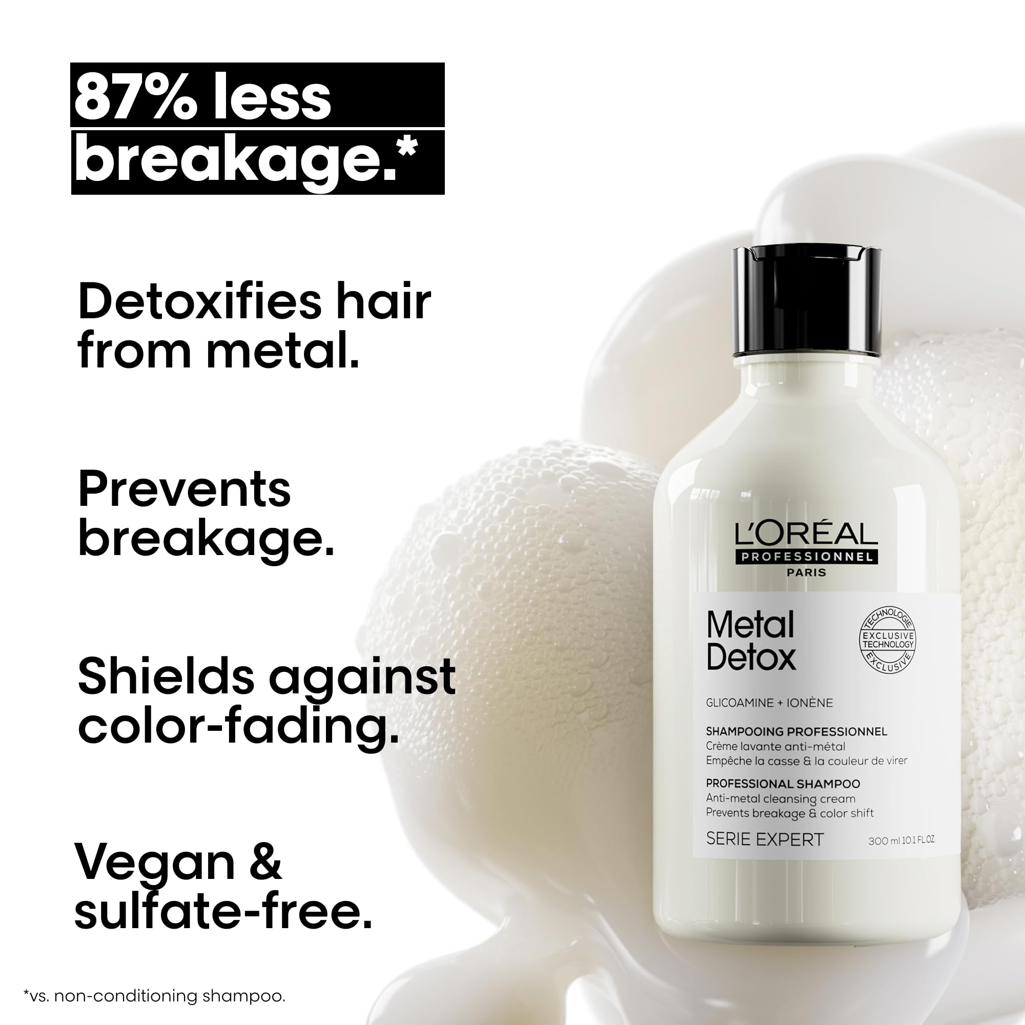 L'Oréal Professionnel Mini Duo zestaw prezentowy, szampon i maska przeciw łamaniu włosów, do włosów łamliwych i zniszczonych, chroni i usuwa cząstki metalu, z glikoaminą, detoksykacją metali, 100 ml i