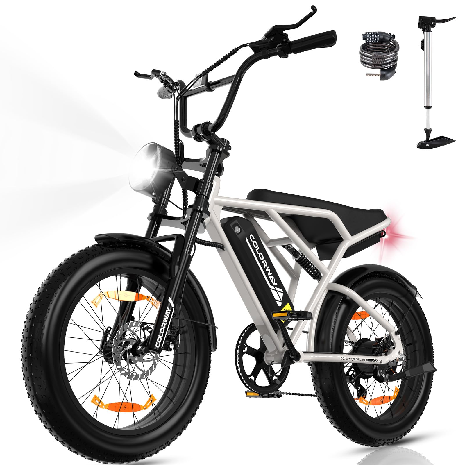 COLORWAY BK29G Elektrofahrrad, 20'' EBike mit 4.0 Breitreifen, 250W Motor und 36V 12Ah Akku, mit LCD-Display, Doppelscheibenbremse, bis zu 45-90km Reichweite,Elektrofahrräder