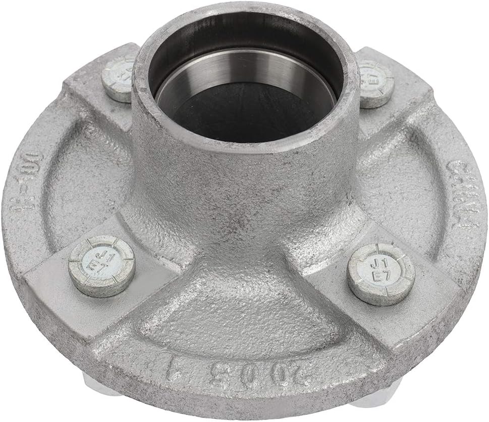 ECCPP Boat Trailer Hub Kit 4 Bolt 1 L44643 Silver Tapered Spindle Galvanized 2,000 Lbs Axle Kit