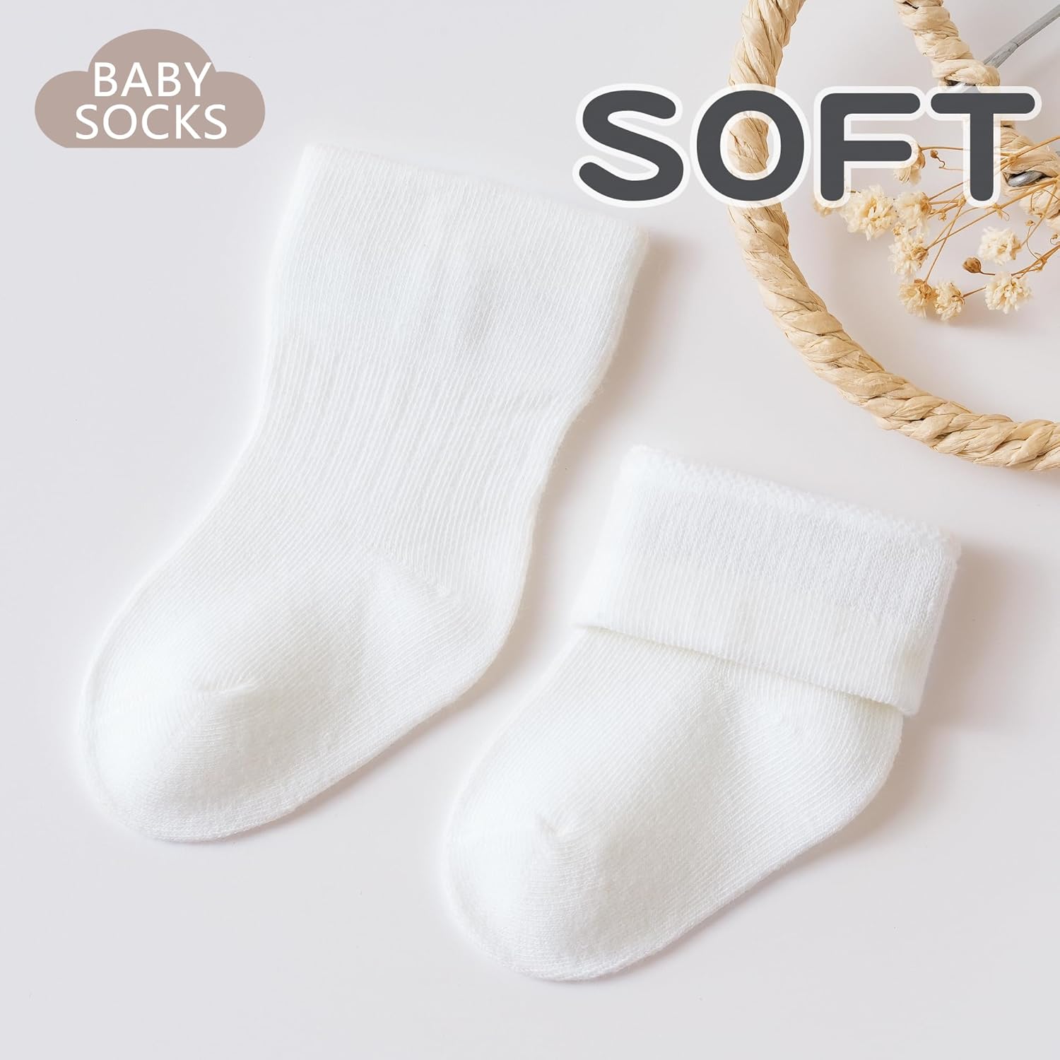 Baby Girls/Boys Socks Soft Cotton Infant Sock Set Newborn Dress Socks 5 Pairs Comfortable Sock for Toddler - Image 5