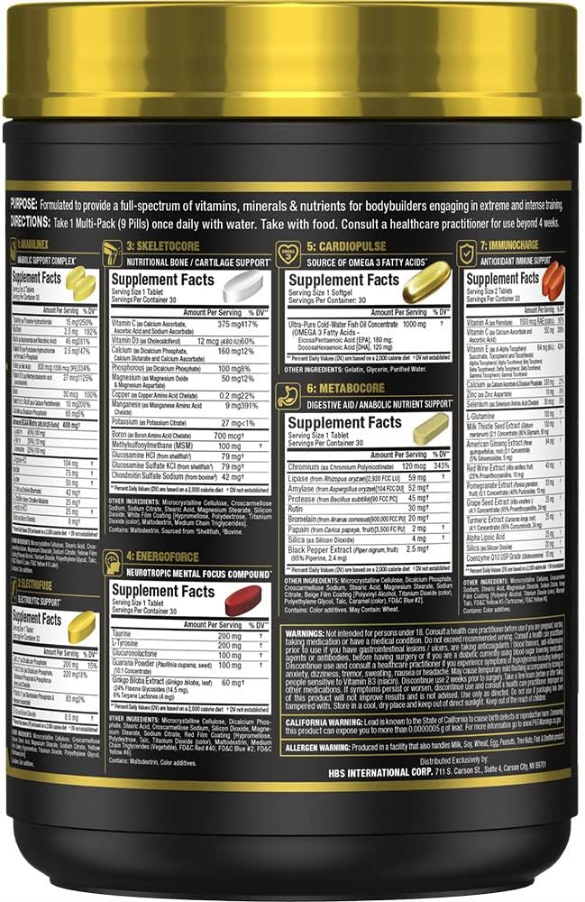 ALLMAX VITASTACK - 30 Multi-Packs - Convenient Multivitamin, Mineral & Nutrient Tablets - 30 Servings