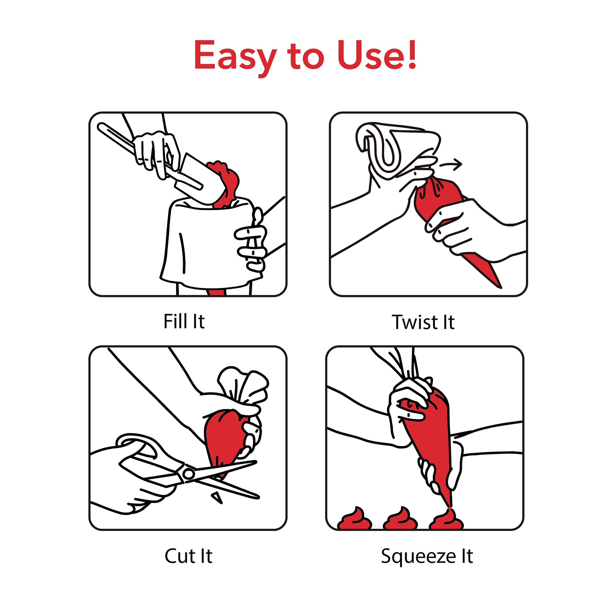 Ann Clark Cookie Cutters Piping Bags Disposable 11" Cookie and Cake Decorating Bags 48 Count - Image 7