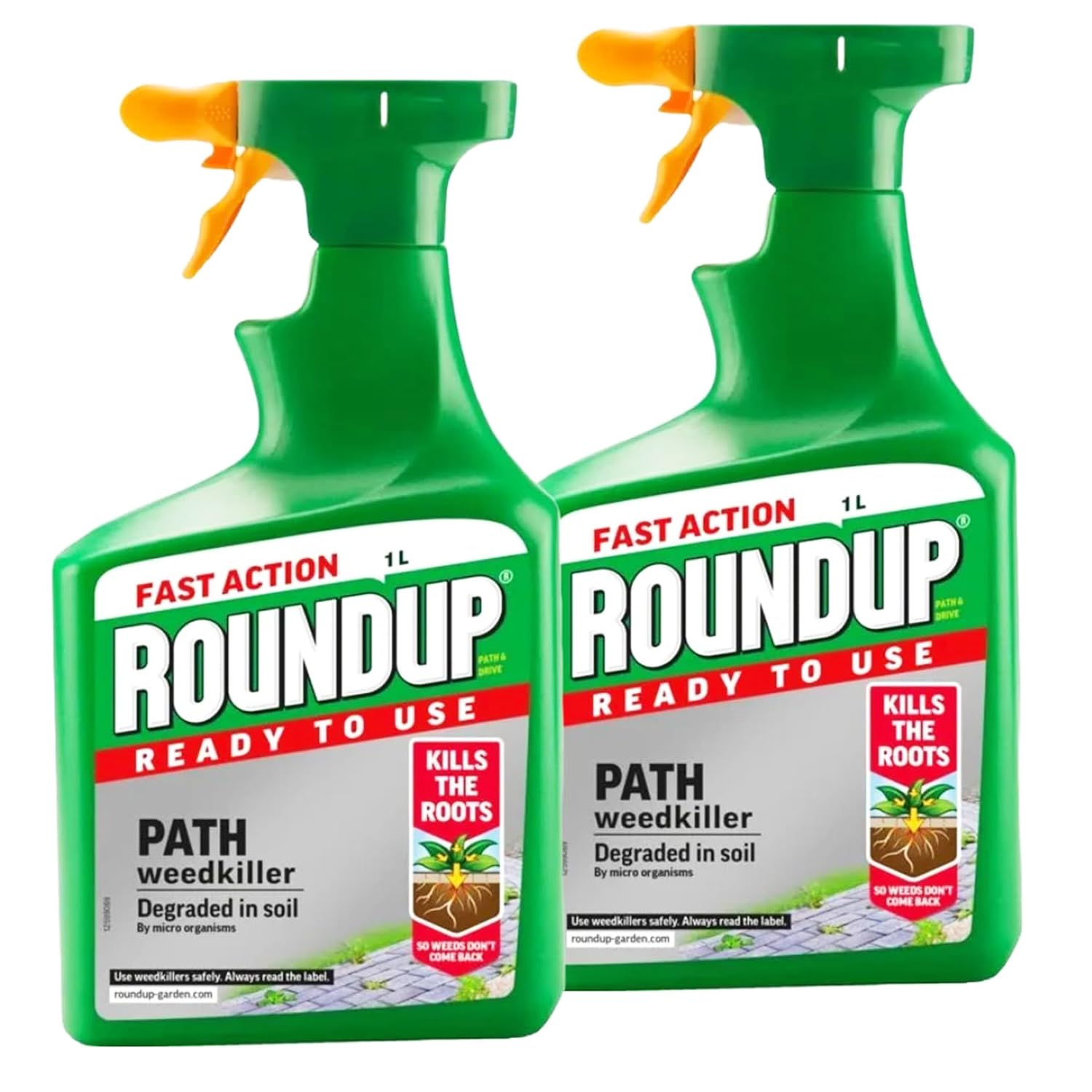 Path Weedkiller Ready-to-Use – 1L (Pack of 2) | Kills Weeds to the Root | Fast-Acting, Rainproof Formula | Ideal for Paths, Driveways & Patios