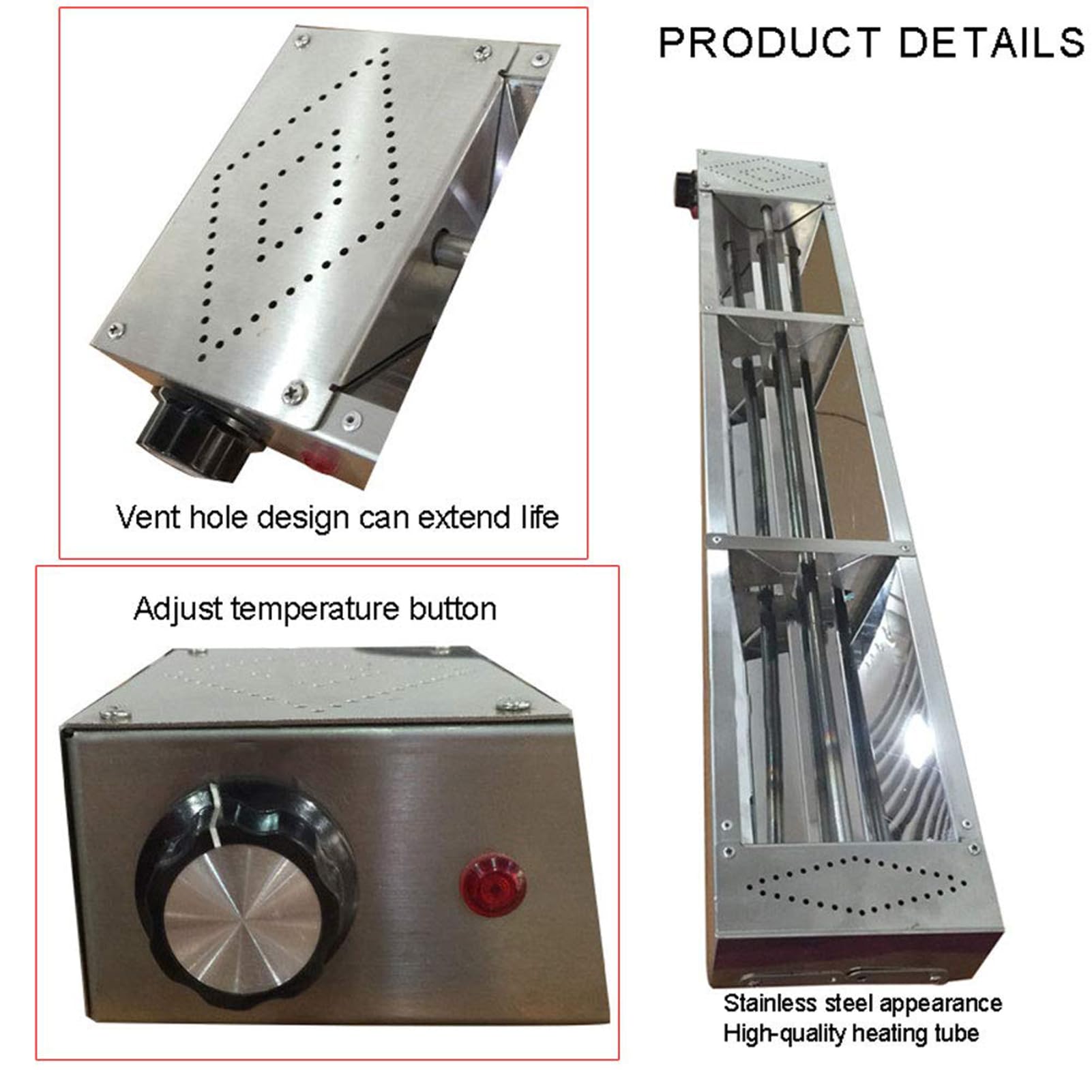 Lampada Riscaldante da Cucina per Alimenti, Lampada Riscaldante Commerciale Scaldavivande, per Buffet, Hotel, Mensa Mantiene Al Caldo Cibo e Stoviglie