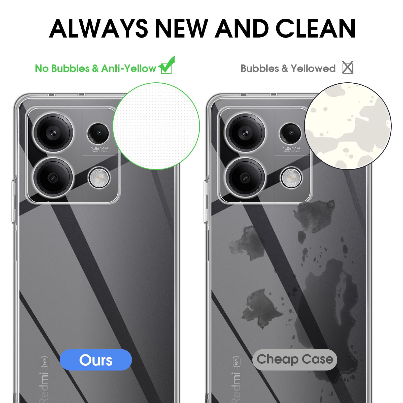 Custodia Chiara Per Xiaomi Redmi Note 13 Pro Plus 5G – Cover TPU Ultrasottile Antigiallo, Morbida E Antiurto
