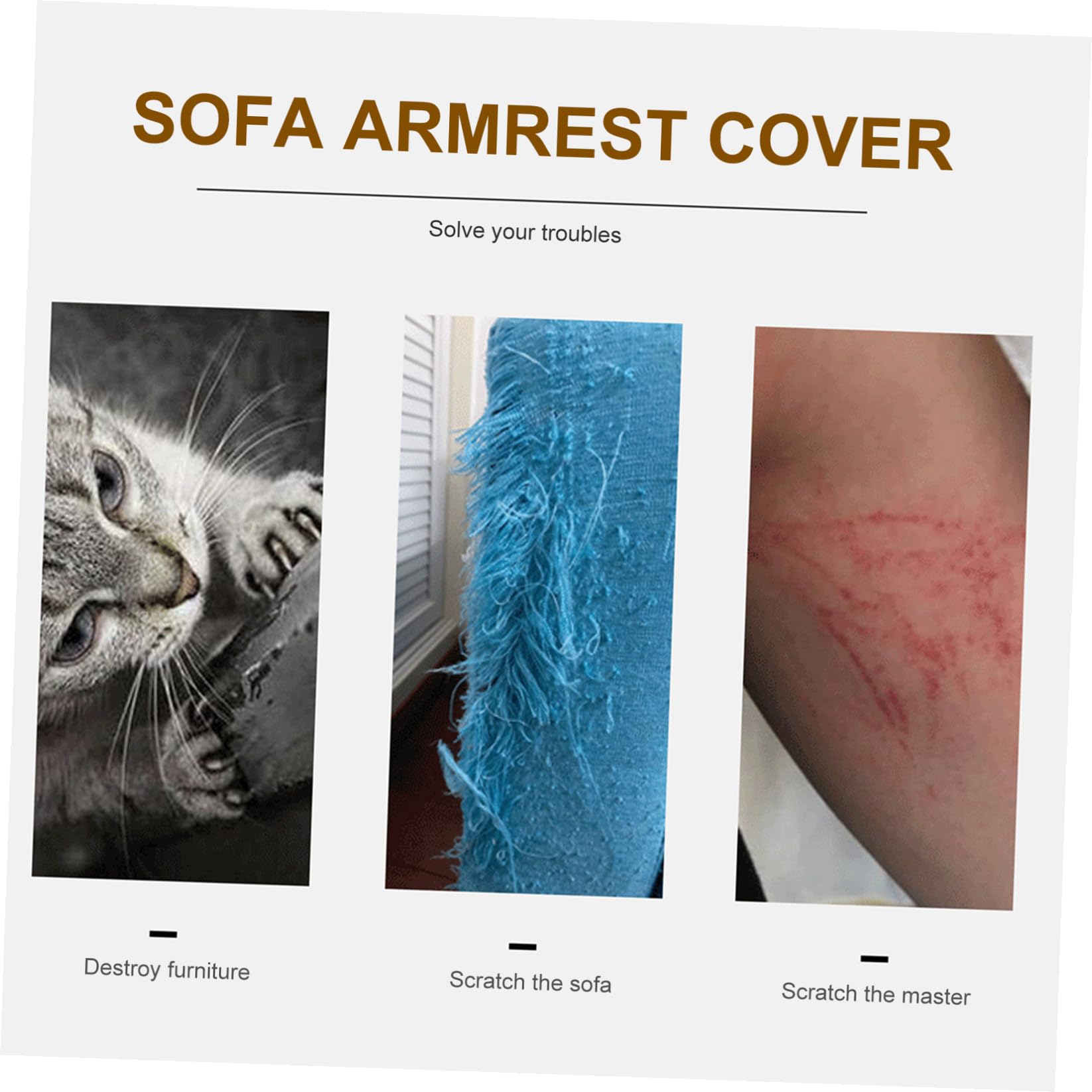 Protector para Sofá contra Arañazos de Gato Funda de Sisal Resistente y Diseño Divertido para Uso en Casa o Tienda