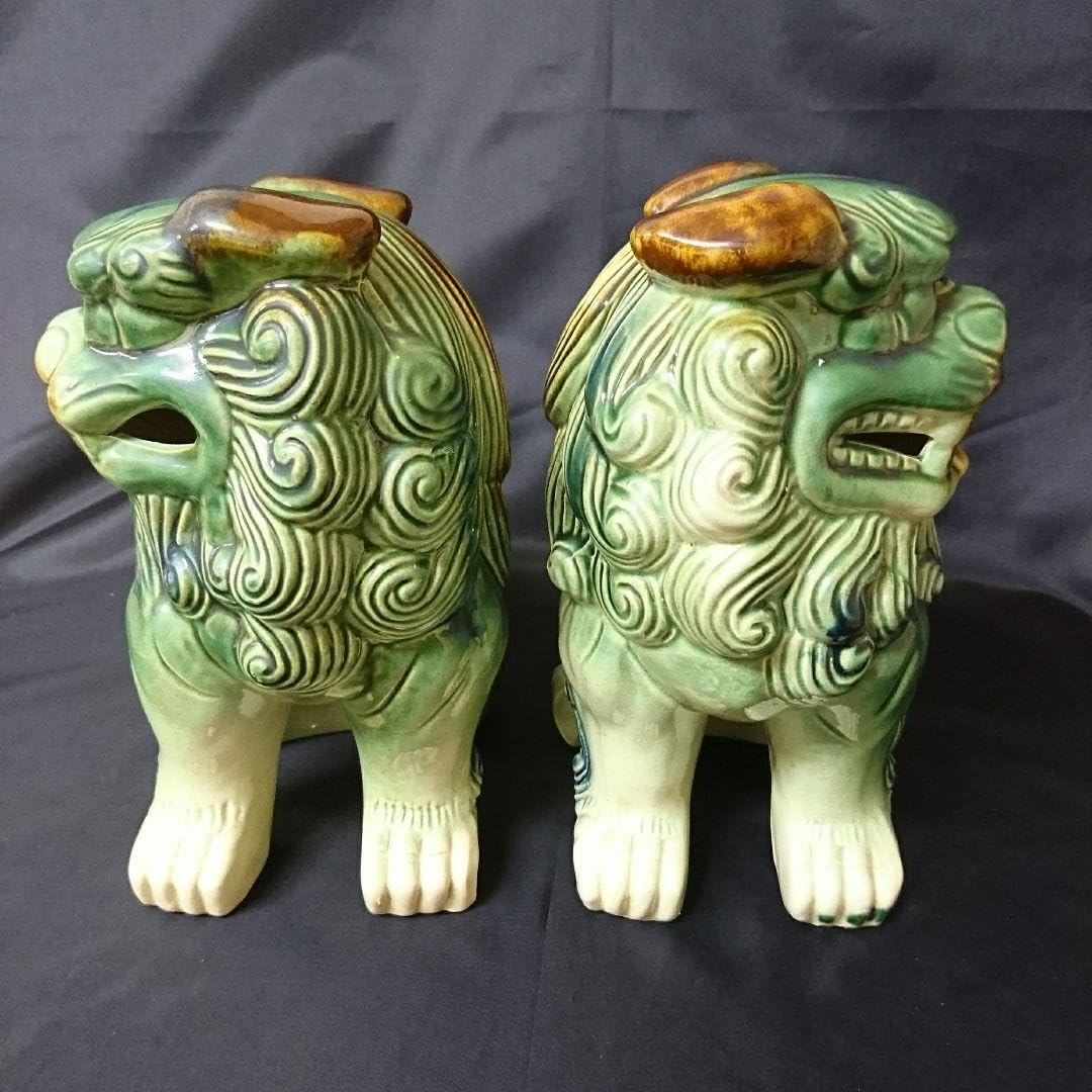 Amazon.co.jp: ペアシーサー置物 魔除け 厄除け 沖縄 琉球 縁起物 高さ