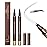 Espoce 2 Pack Eyebrow Pen, Waterproof Microblading Eyebrow Pencil, 4 Tip Precise Eye Brow Makeup Pen for Women to Effortlessly Create Hair Like Natural Brows, Non Dry Out and Last All Day (Black)