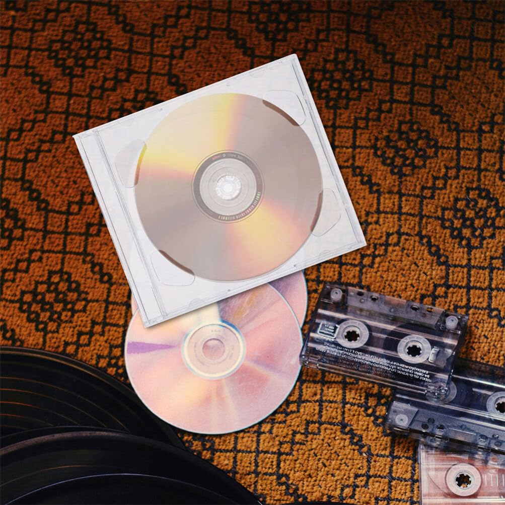 Luxshiny 10pezzi Scatola Porta CD Trasparente Custodia per CD e Dvd Portatile Contenitore Resistente all Usura per Trasporto Rapido di Film e Musica