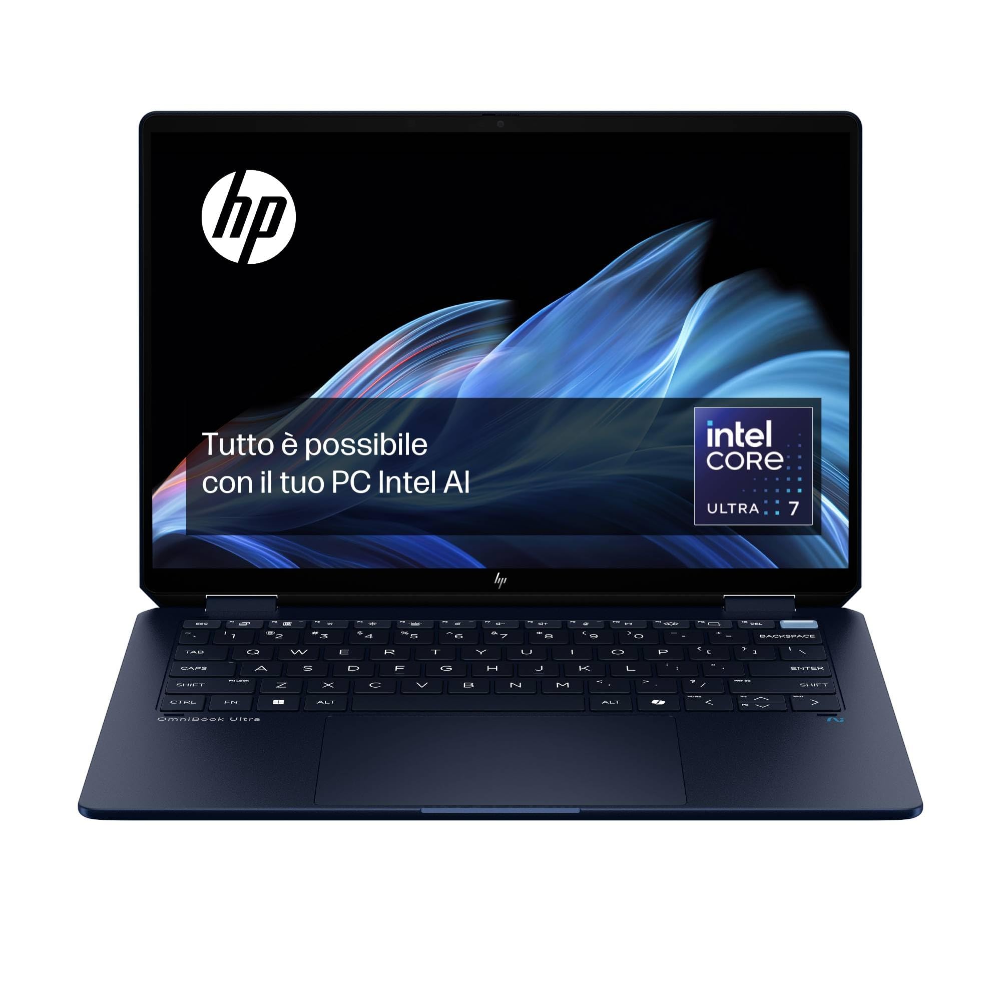HP OmniBook Ultra Flip x360 14-fh0001sl, Copilot+ PC, Intel Core Ultra 7-256V, Intel Evo Edition, AI, RAM 16GB, SSD 1TB, Display Touch 14” OLED 3K 400 Nits, 120Hz, Poly Studio Cam TNR, Windows 11, Blu