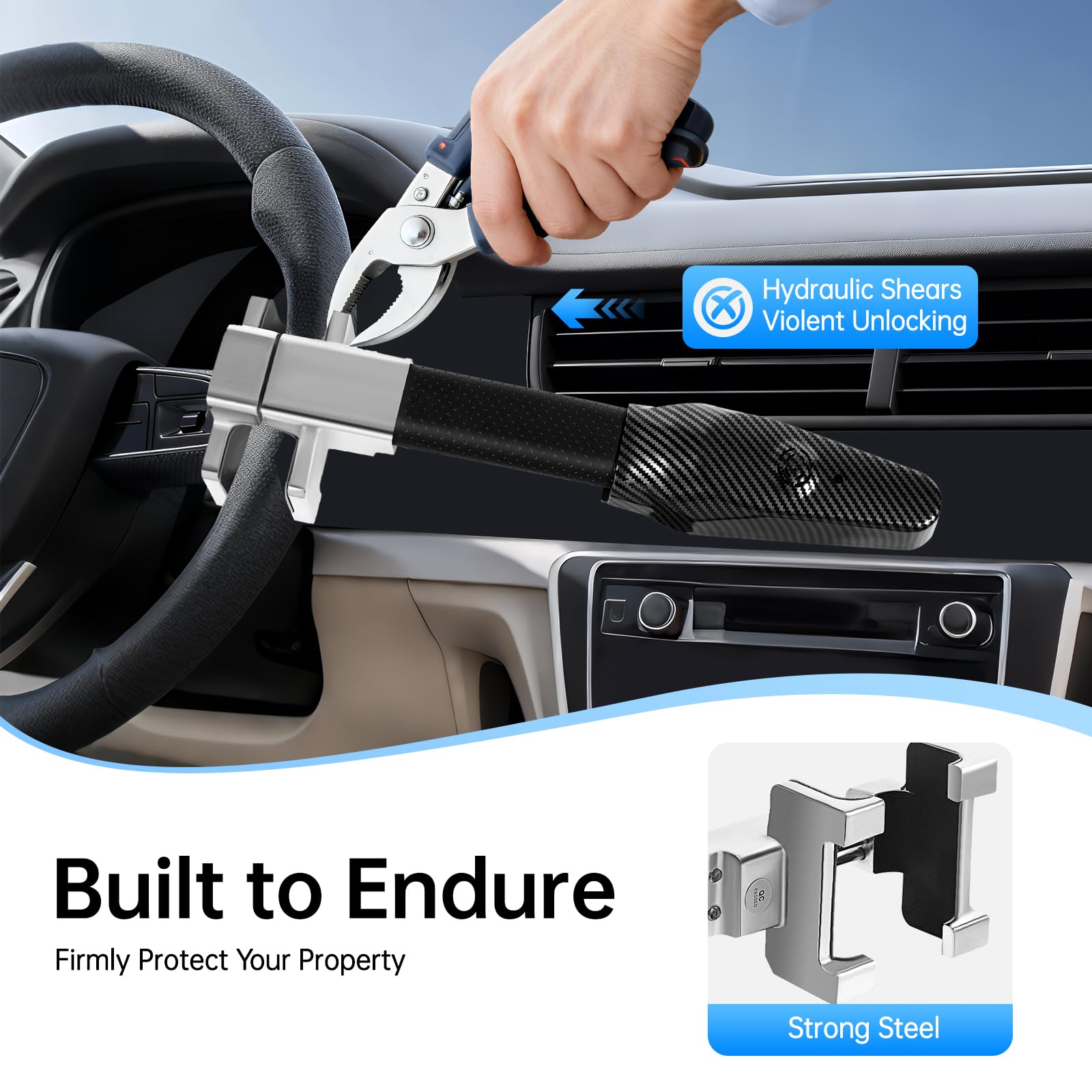 Allarme Antifurto Per Volante Auto Blocco Volante Pedale Auto Blocco Blocco Blocco Strumenti Sicurezza Blocca Barra Auto Blocco Codice Combinazione Acciaio Universale Protezione