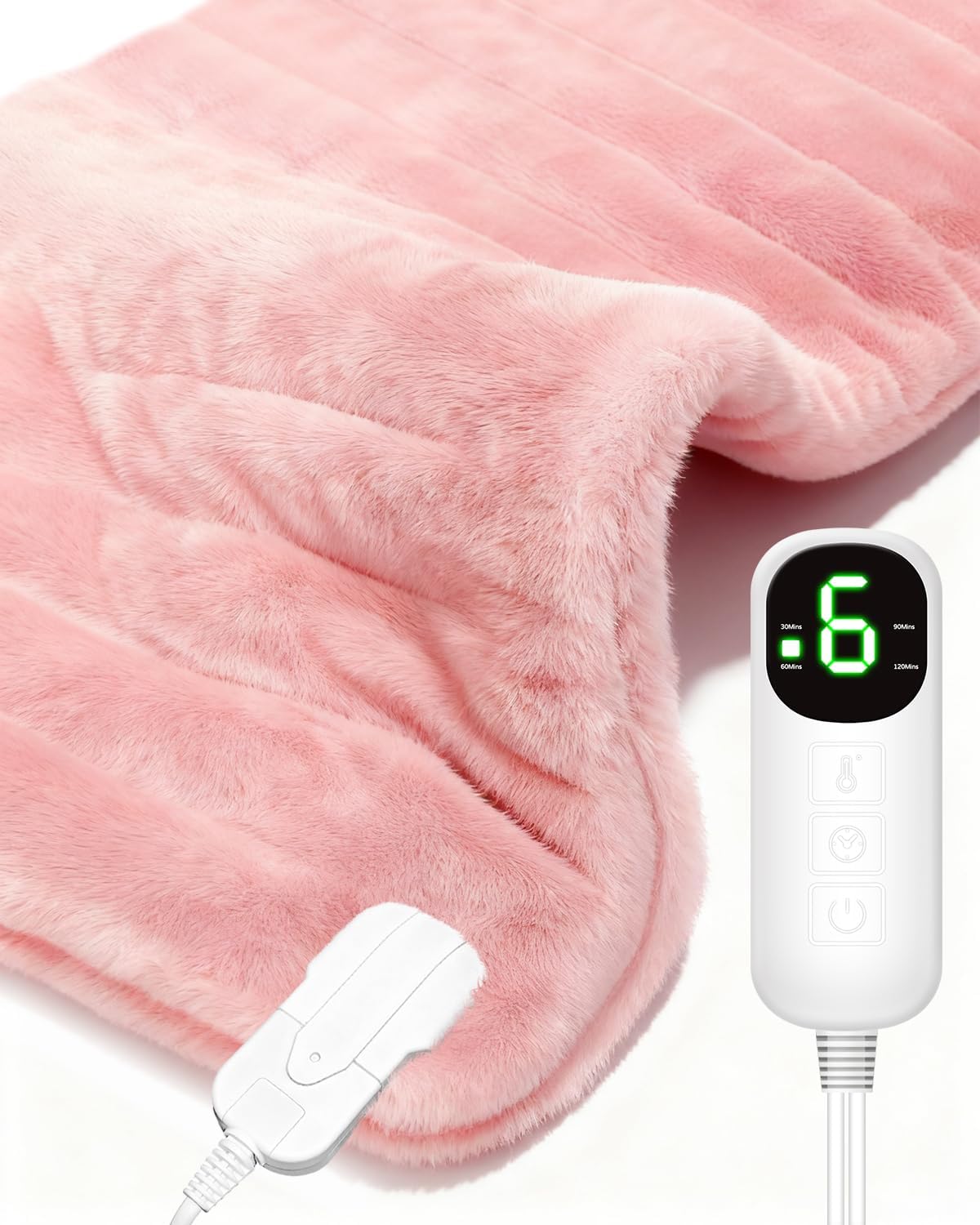 Heating Pad for Period Cramps, Electric Heating Pad for Lower Back,Abdomen Pain Relief,6 Heat Setting (Max 158°F), 2H Auto-Off,6ft Cord, Machine Washable, Christmas Gift for Women,12" x 24"