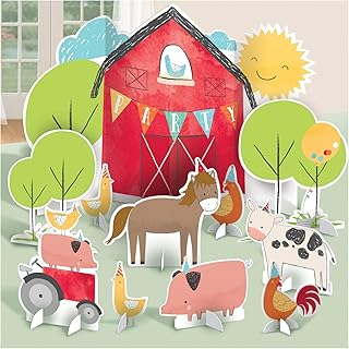 Barnyard Birthday Table Decorations - Multicolor, 11 Pcs