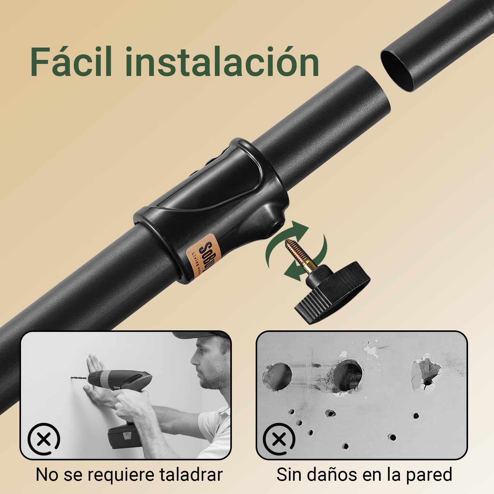 SoBuy Telescopica Perchero Burro Ropa resistente, dormitorio | Armario abierto ajustable con barras y estantes, perchero resistente para vestidor, negro, KLS04-II-SCH