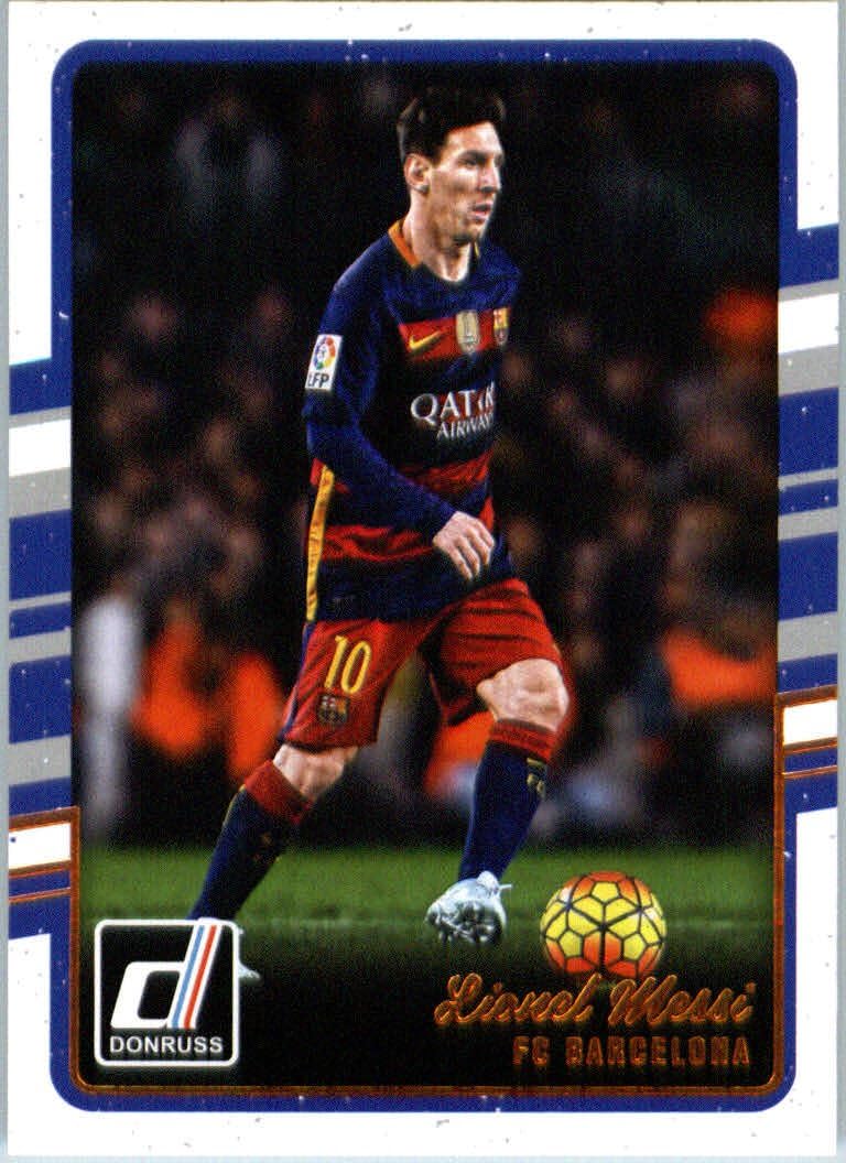 2016 Donruss #29 Lionel Messi FC Barcelona Soccer Card in Protective Screwdown Display Case