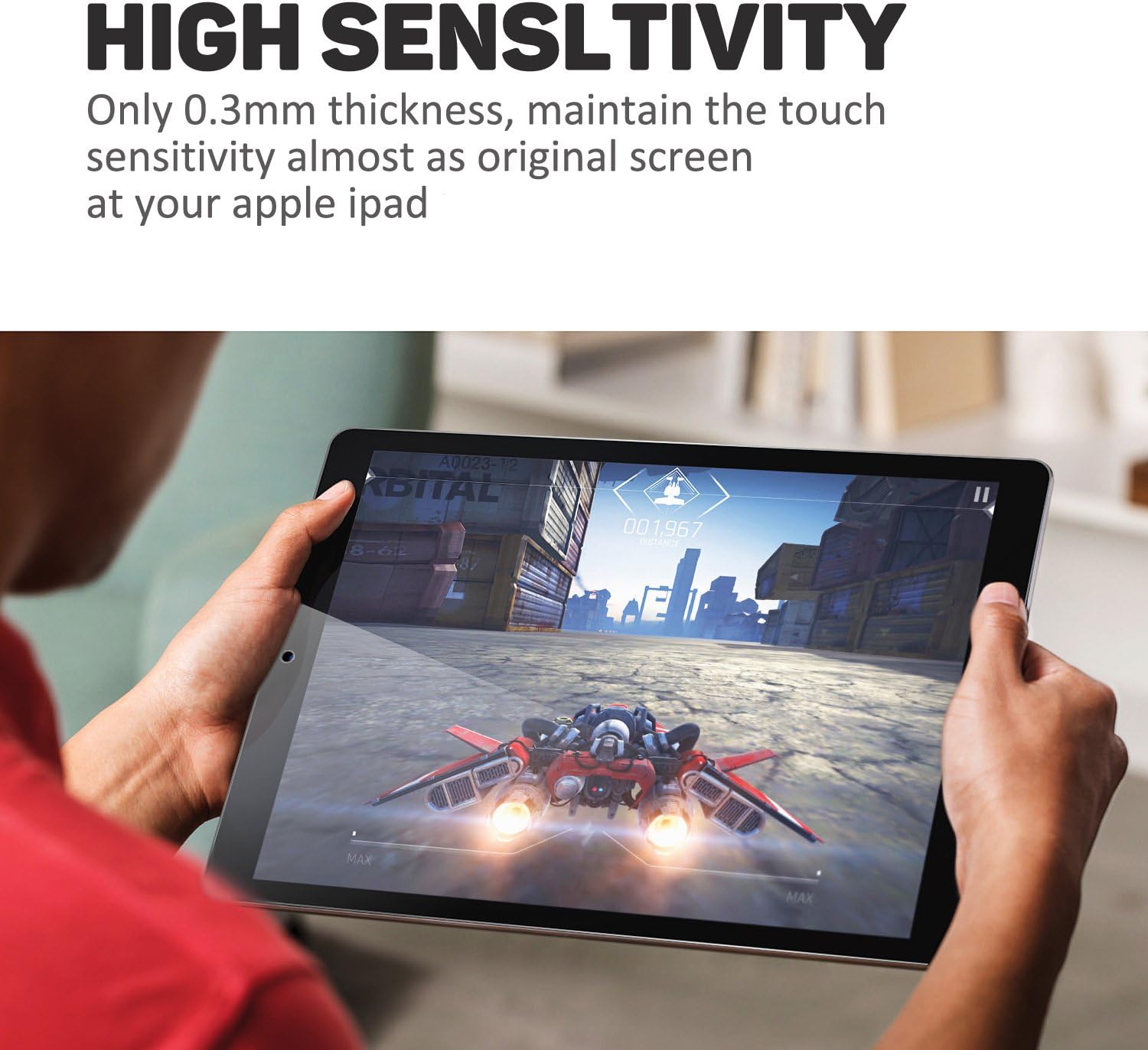 Sevrok 2-Pack Screen Protector for iPad 6th Generation / iPad 5th generation / iPad Air 2 / iPad Air ( 9.7-inch Display ), Tempered Glass, Bubble-Free, Anti-Scratch, Support Apple pencil Drawing