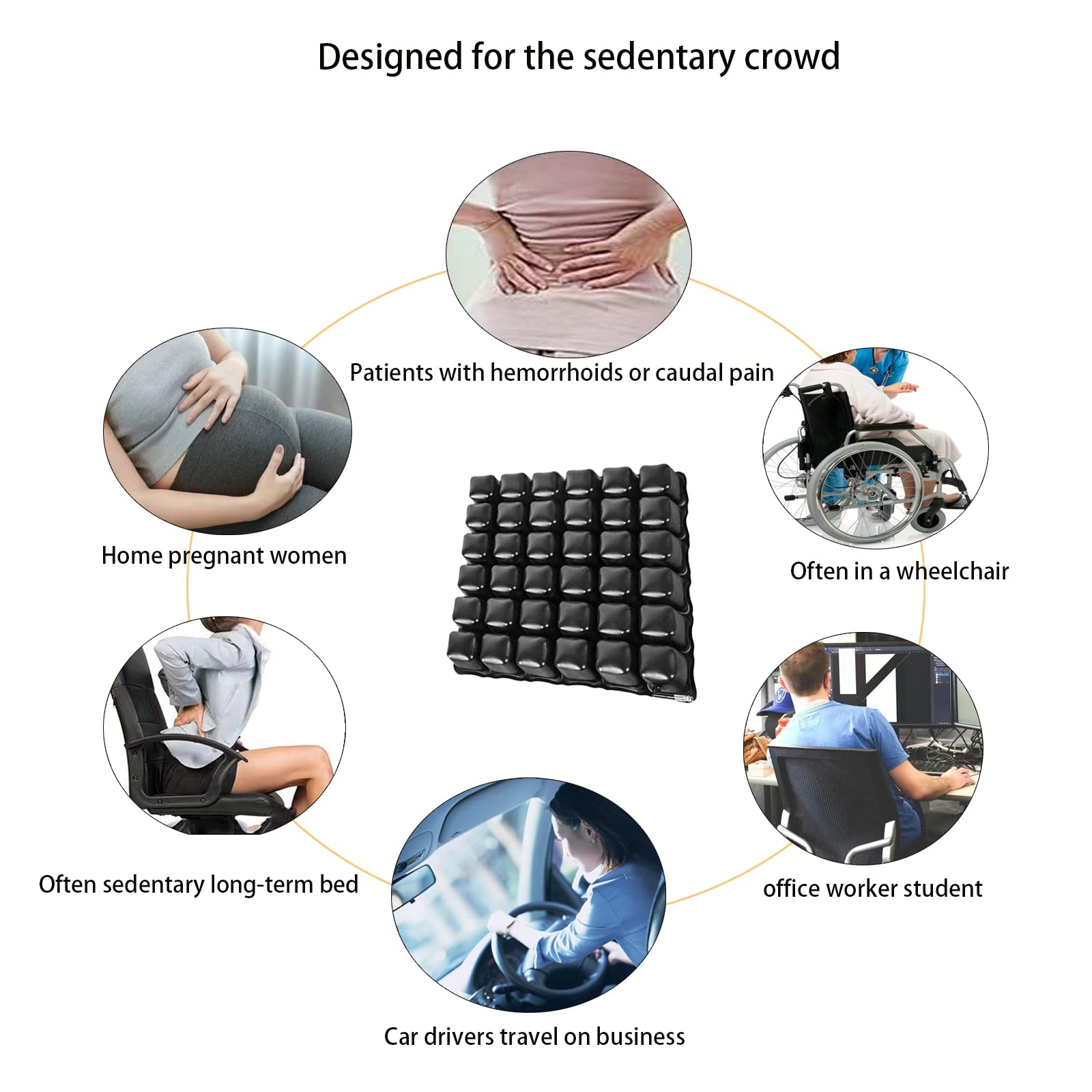 KiDaYuan Self Charging air Cushion,Cushion pad,Wheelchair Cushion,Anti Bedsore Cushion,Elderly Cushion,Patient Cushion,Driver Cushion,Chair Cushion,Pressure Relief Cushions,Wheelchair pad