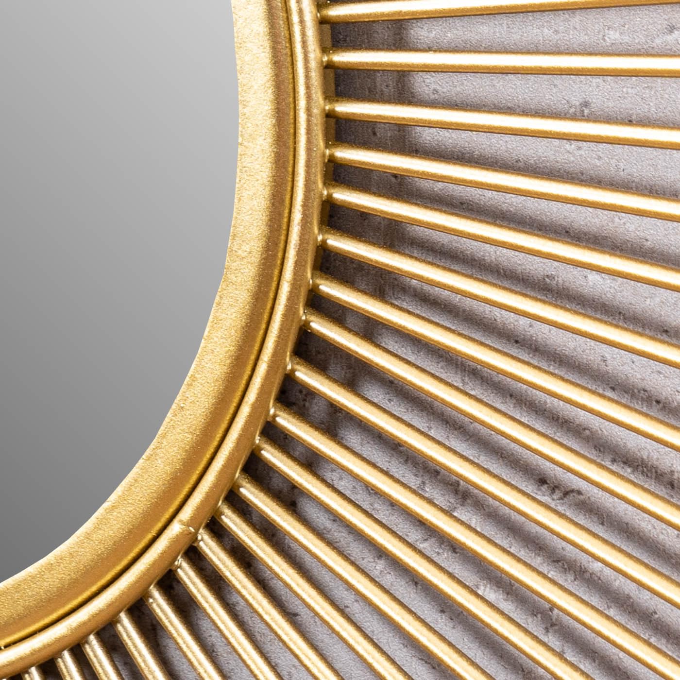 levandeo Specchio da sole dorato, diametro 50 cm, in metallo, decorazione con sole dorato, specchio da parete