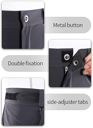 Miniatura 4 de BERGRISAR Mens Cycling Shorts MTB Mountain Bike Bicycle Shorts Zipper Pockets Verde ejército, Negro, Azul / Patchwork, gris, Rojo